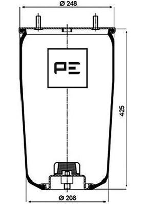 PE AUTOMOTIVE Pneimoatsperes spilvens, Pneimopiekare 084.126-71A